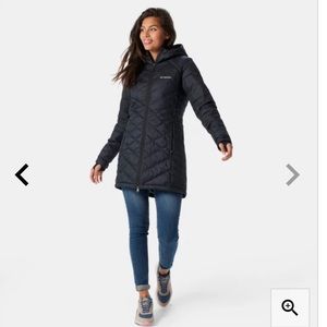 Columbia long hooded jacket